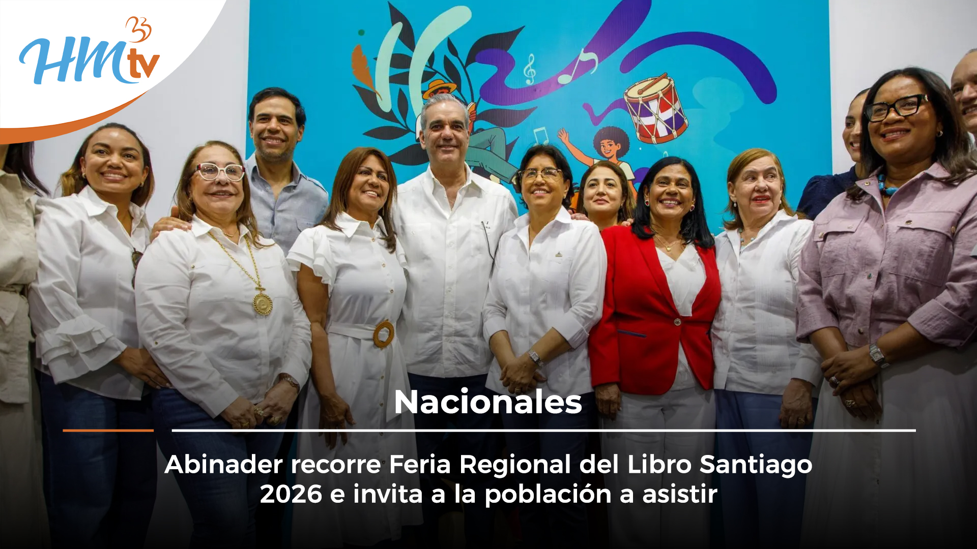Abinader recorre Feria Regional del Libro Santiago 2026 e invita a la población a asistir