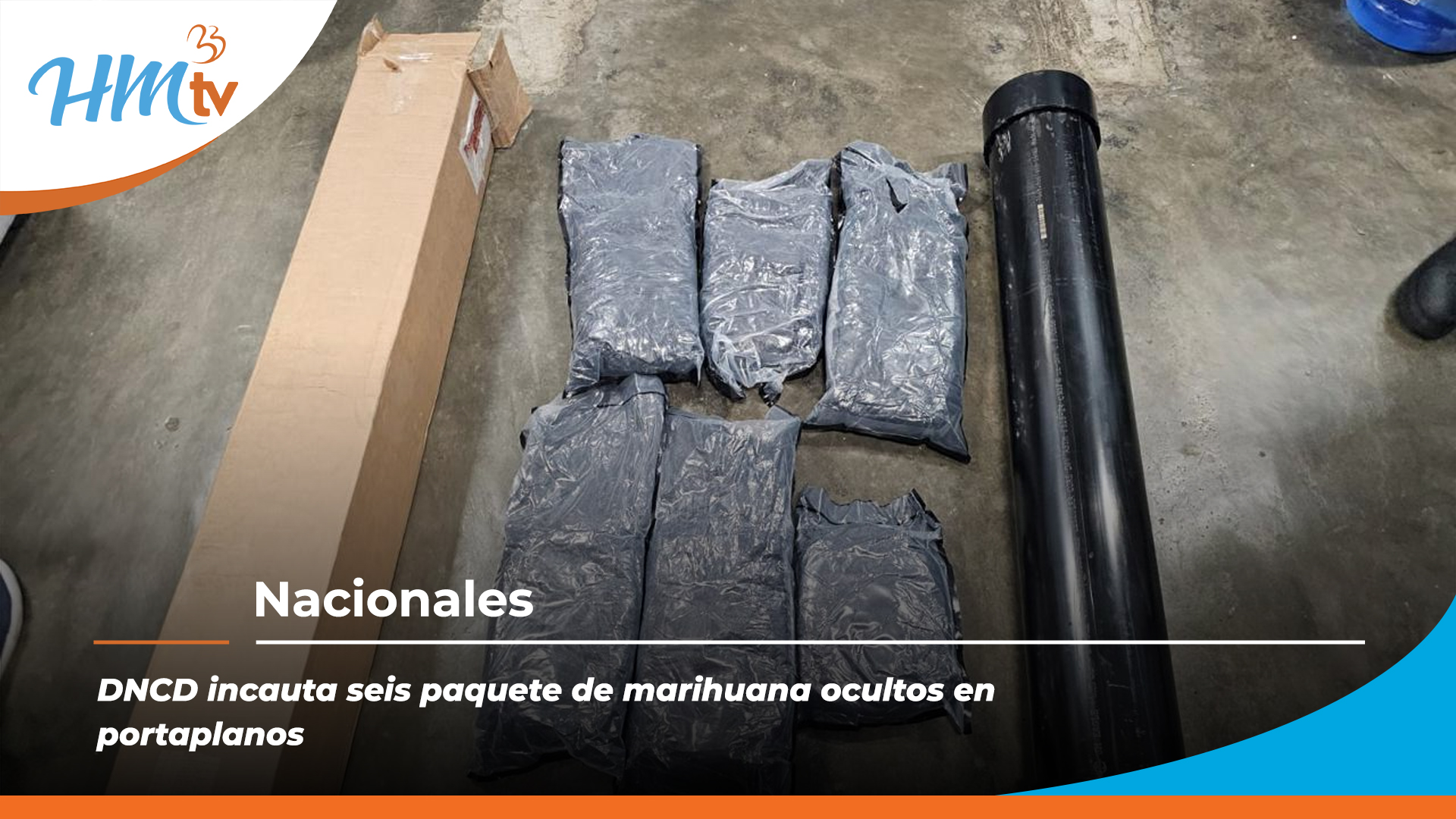 DNCD incauta seis paquete de marihuana ocultos en portaplanos