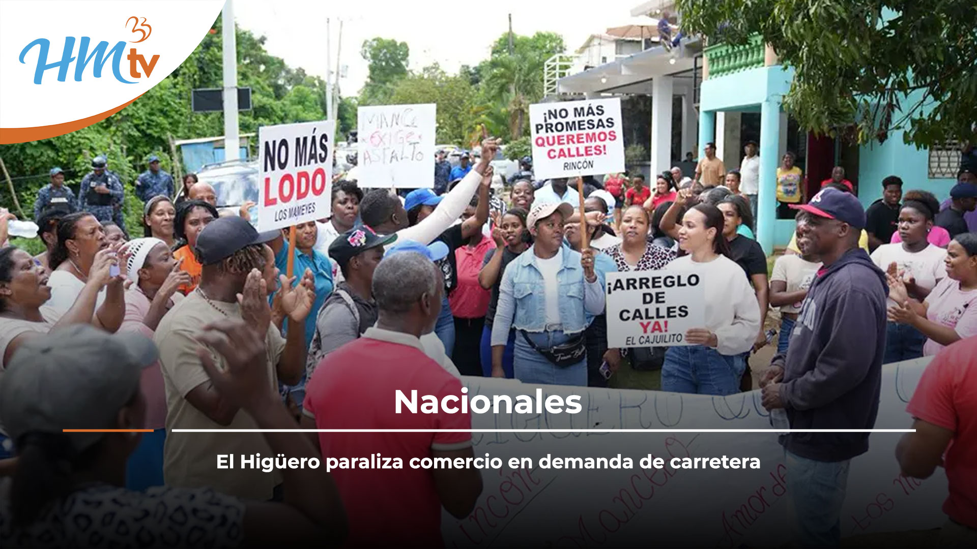 El Higüero paraliza comercio en demanda de carretera