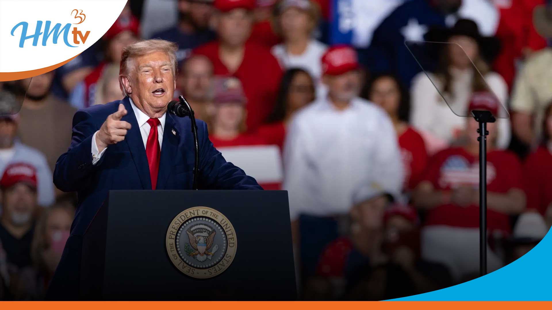 Manifestantes interrumpen a Trump dos veces durante un mitin en Texas