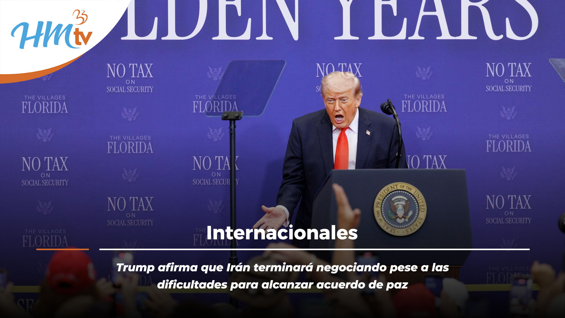 Trump afirma que Irán terminará negociando pese a las dificultades para alcanzar acuerdo de paz