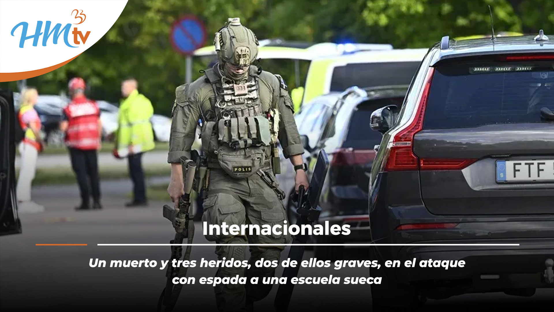 Un muerto y tres heridos, dos de ellos graves, en el ataque con espada a una escuela sueca