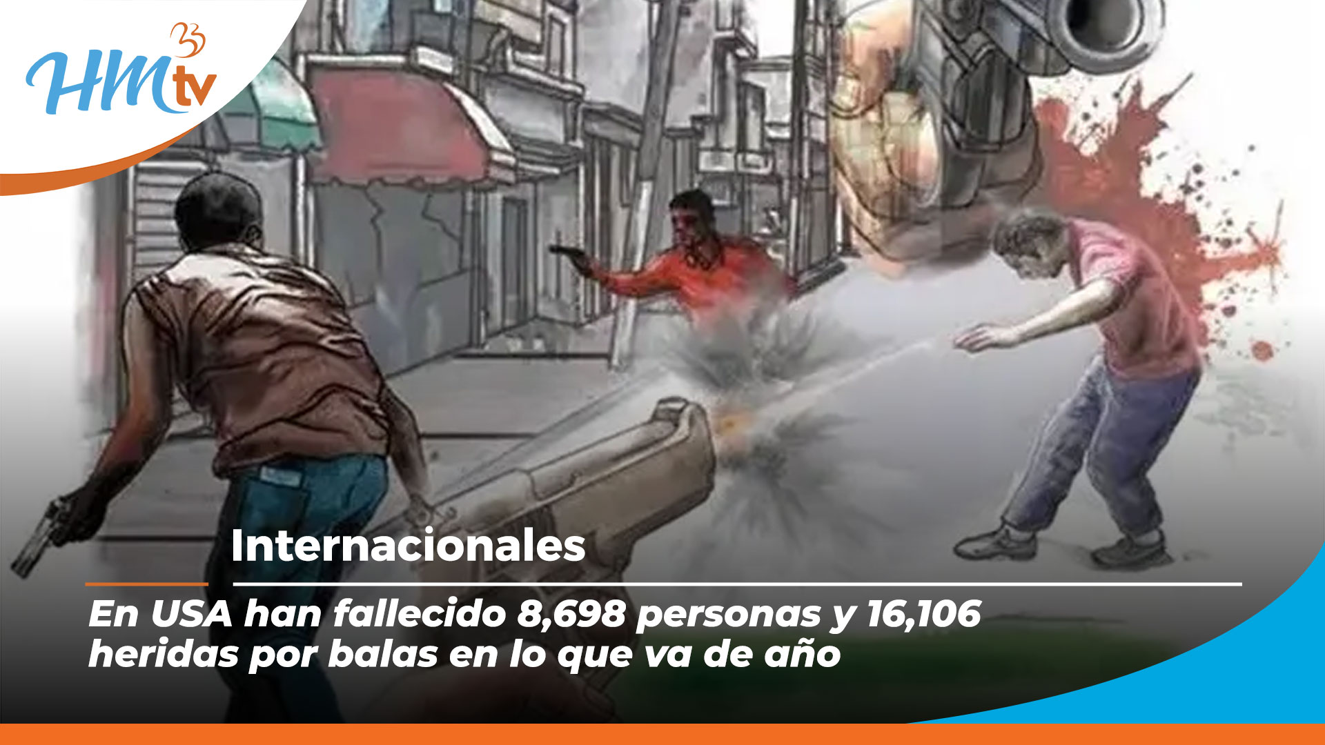 En USA han fallecido 8,698 personas y 16,106 heridas por balas en lo que va de año
